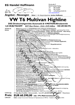 VW T6 Multivan Highline - EG