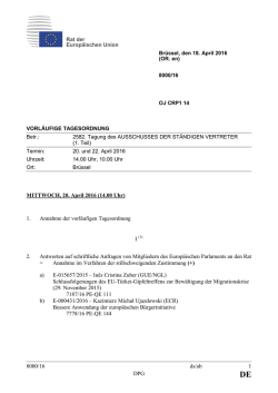 8000/16 ds/ab 1 DPG MITTWOCH, 20. April 2016 (14.00 Uhr) 1