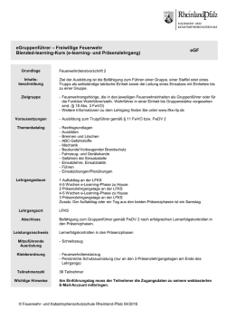 eGF - Feuerwehr- und Katastrophenschutzschule Rheinland
