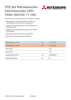 FDS Set Wärmetauscher- Anschlussmodul 230V FDSX - S