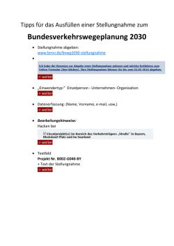 Bundesverkehrswegeplanung 2030