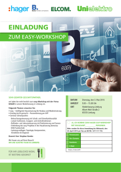 easy-Workshop mit HAGER