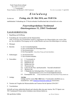 E inladung - Tischtennis Kreisverband Nordfriesland