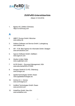 Liste von Software-Anbietern und