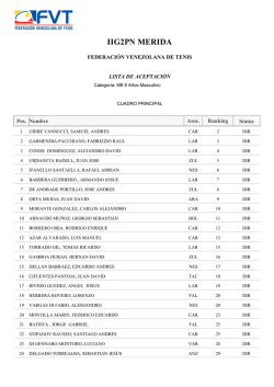 iig2pn merida - Federaci&oacute;n Venezolana de Tenis