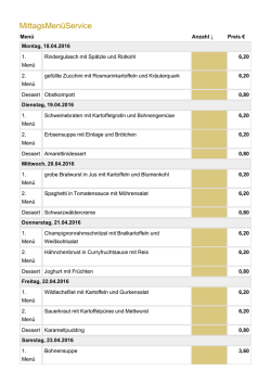 MittagsMenüService - Partyservice Mues
