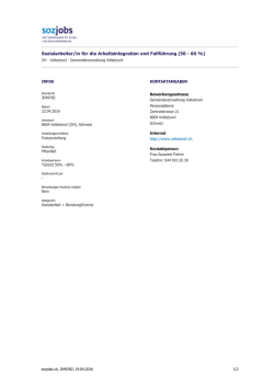 Sozialarbeiter/in für die Arbeitsintegration und