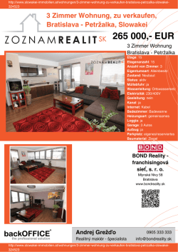 Druck - Immobilien der Slowakei