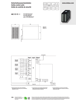 Sicherheitsauswerteeinheiten Safety control units Unit&eacute;s de contr&ocirc;le