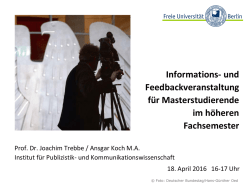 Informations - Fachbereich Politik und Sozialwissenschaften