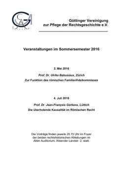 G&ouml;ttinger Vereinigung zur Pflege der Rechtsgeschichte e.V.