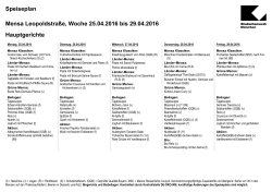 Speiseplan Mensa Leopoldstraße, Woche 25.04.2016 bis 29.04