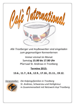 Café International Trostberg Handzettel