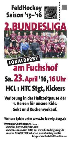 Flyer für die Kids - zum HC Ludwigsburg