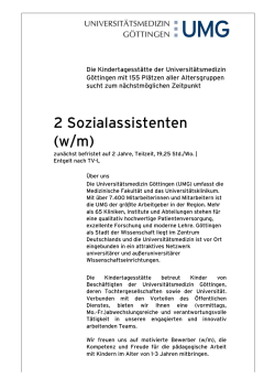 Druckversion Stellenanzeige - Universit&auml;tsmedizin G&ouml;ttingen