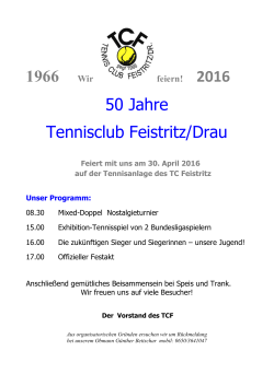 1966 Wir 50 Jahre Tennisclub Feistritz/Drau