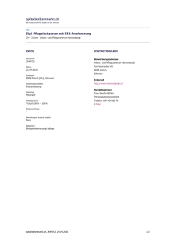 Dipl. Pflegefachperson mit SRK-Anerkennung