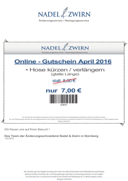nur 7,00 € - Nadel & Zwirn