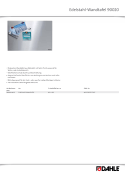 Edelstahl-Wandtafel 90020