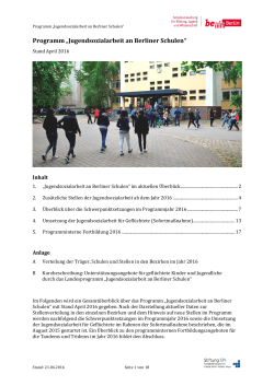 Programm „Jugendsozialarbeit an Berliner Schulen“