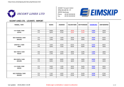 Schedule_Import - Ultra Schiffahrt GmbH