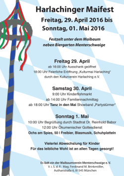 Harlachinger Maifest 2016