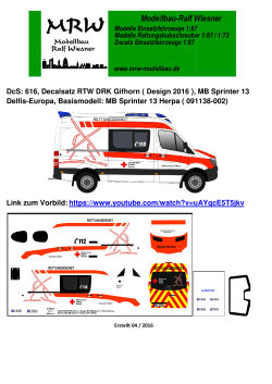 ( Design 2016 mit Mühle ) MB Sprinter 13 Delfis