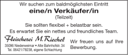 eine/n Verk&auml;ufer/in - Ansage Zukunft