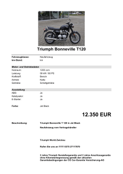 Detailansicht Triumph Bonneville T120