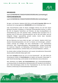 GRUNDKURS nach - Agrar- und Veterin&auml;r