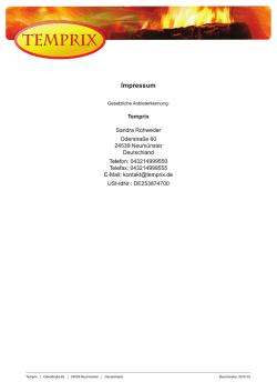 Impressum - Temprix Kamin
