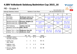 Badminton Turnier Planer - Salzburger Badminton Verband