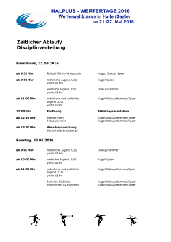 Diszplinverteilung 2016