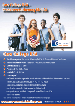 Care College USA - Krankenversicherung für USA
