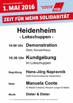 Heidenheim - DGB-Region Nordw&uuml;rttemberg