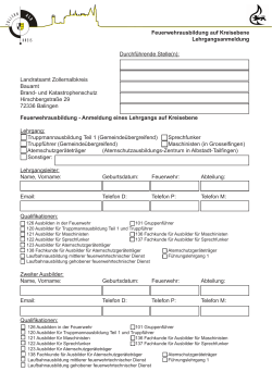 Anmeldung Lehrgang auf Kreisebene