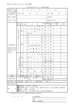 様式第1号(第2条、第4条、第5条関係) 十日町市まちなかステージ使用