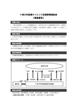 十津川村起業チャレンジ応援事業補助金募集要項(PDF文書)