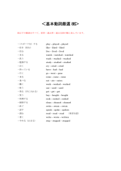 ＜基本動詞厳選 88＞
