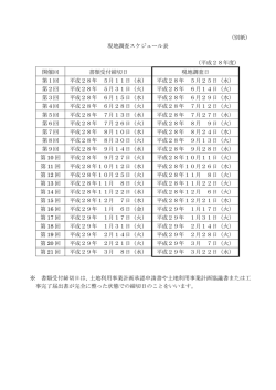 （別紙） 現地調査スケジュール表 （平成28年度） 開催回 書類受付締切日
