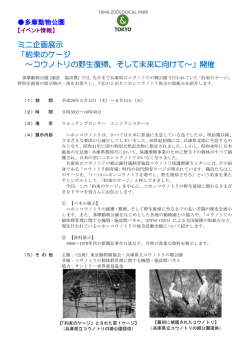 ミニ企画展示 「約束のケージ ～コウノトリの野生復帰、そして未来に向け