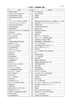 2015年度O-BIC誘致実績一覧表