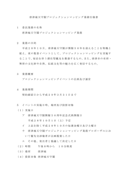 唐津城天守閣プロジェクションマッピング業務仕様書（PDF