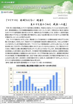 マーケットの見方（No.93）を掲載しました。
