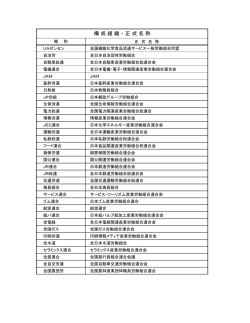 構 成 組 織 ・ 正 式 名 称