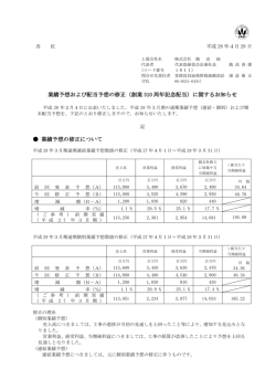 業績予想および配当予想の修正（創業 310 周年記念配当）に関する