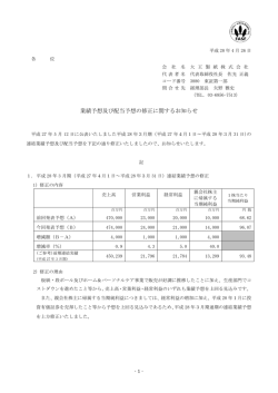 業績予想及び配当予想の修正に関するお知らせ（PDF：163KB）