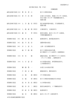（別添資料2） 役付執行役員一覧（予定） （委嘱業務） 副社長執行役員