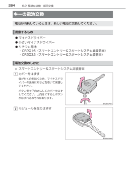 Page 1 284 6-2、簡単な点検・部品交換 キーの電池交換 電池が消耗し