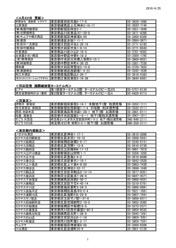 東京盛 取り扱い販売店舗一覧4月25日更新